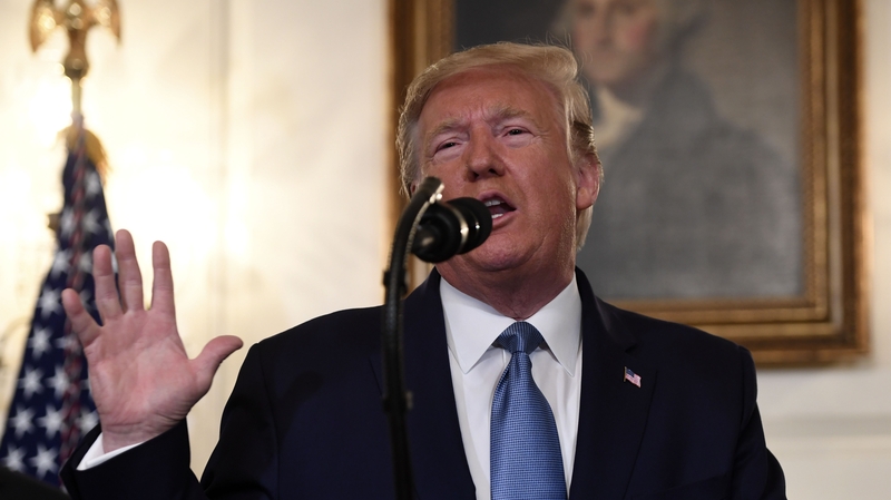 Donald Trump made the announcement at the White House