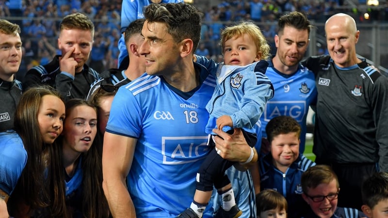 Bernard Brogan with his son Donagh after this year's All-Ireland final replay defeat of Kerry