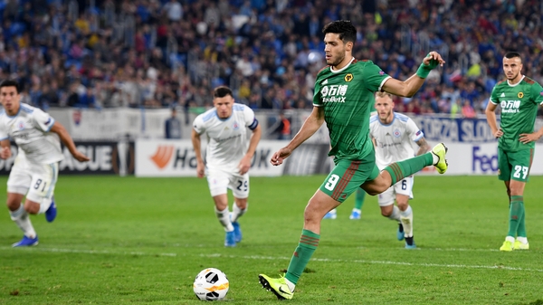 Raul Jimenez slots home the winner from the penalty spot