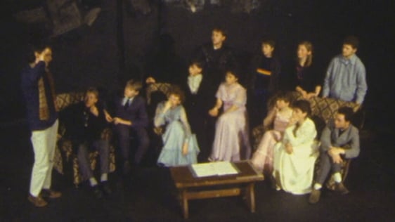 Leaving Certificate students during rehearsal in the Druid Theatre, Galway (1984)