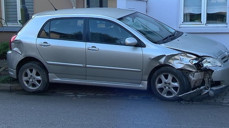A number of parked cars were damaged in the incident