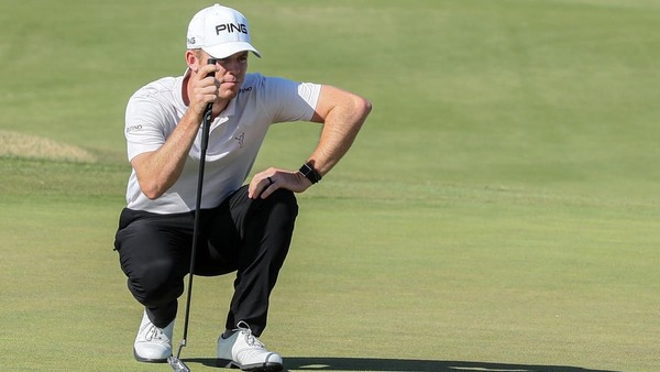 Brandon Stone lines up a putt