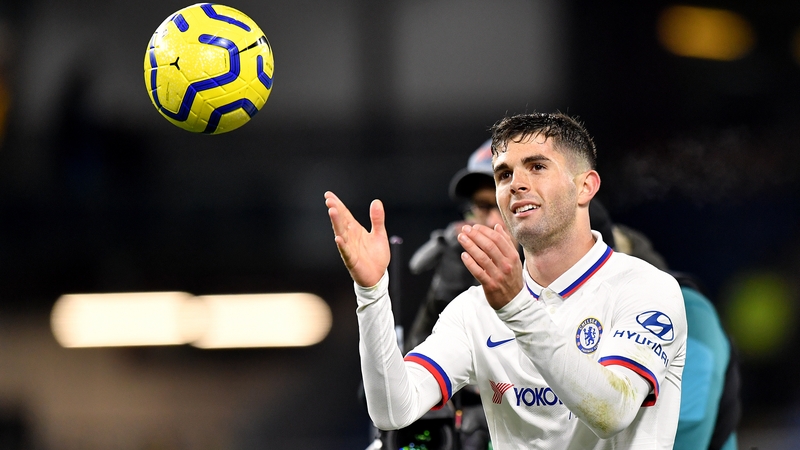 Christian Pulisic with the match ball