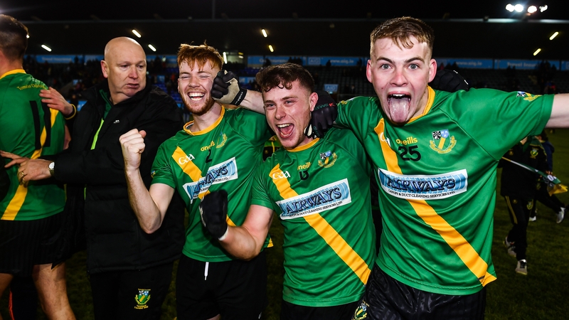 Thomas Davis players (from left) Sean Kennedy, David Keogh and Mark Nolan celebrate