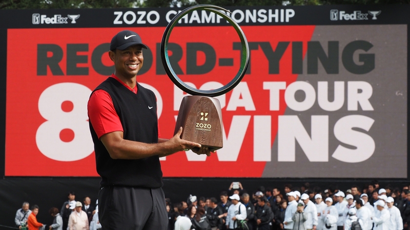 Tiger Woods described his win as big and he wasn't talking about the trophy