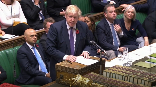 Boris Johnson said he will give notice of a short bill to secure a ballot on 12 December