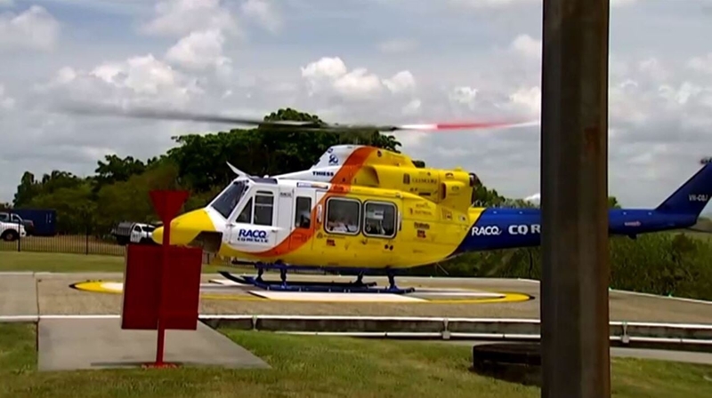 The two were airlifted to hospital