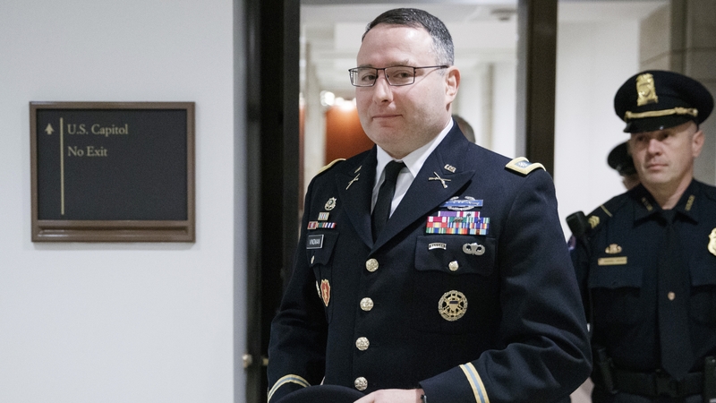 Alexander Vindman arriving on Capitol Hill to give his testimony
