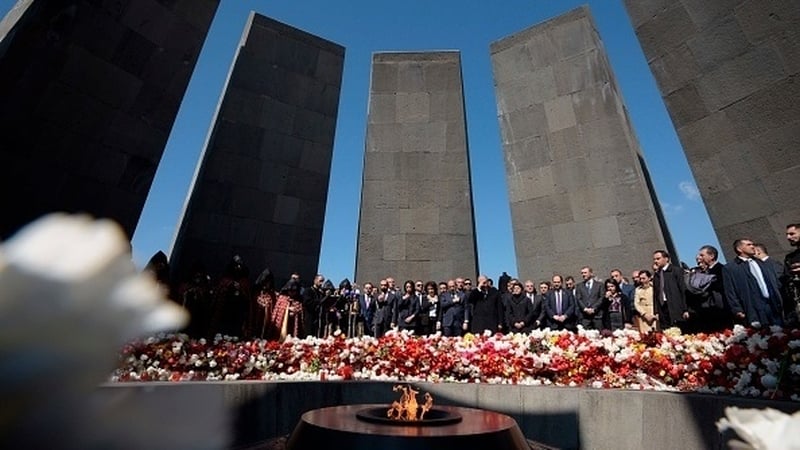 The genocide memorial draws hundreds of thousands on 24 April each year to mark the anniversary of the tragedy