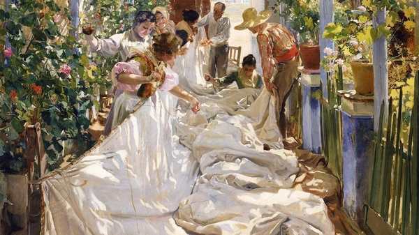 Joaquín Sorolla y Bastida (1863-1923), Sewing the Sail, 1896. 2019 © Photo Archive – Fondazione Musei Civici di Venezia