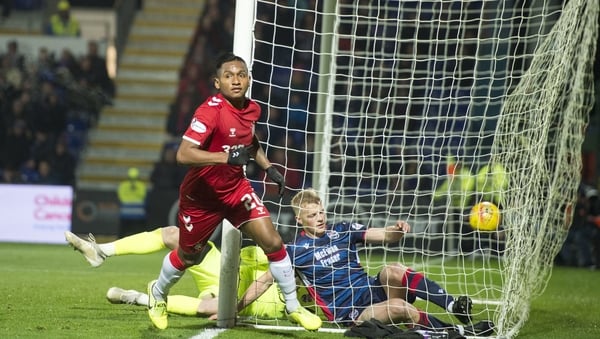 Alfredo Morelos breaks the deadlock in the Highlands