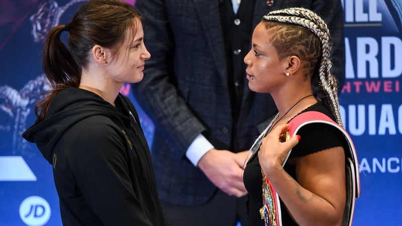 Katie Taylor and Christina Linardatou face off in Manchester