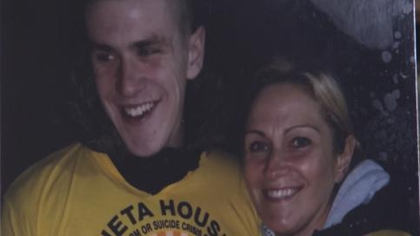Assault victim Luke O'Reilly with his mother Janet