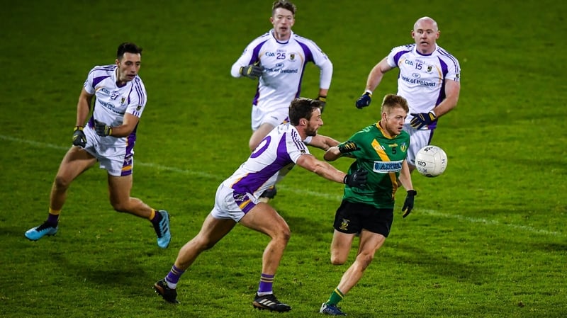 Adam Fallon of Thomas Davis looks for space in the semi-final win over Kilmacud Crokes