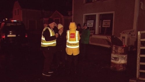 The protests continue outside the Achill Head Hotel in Co Mayo