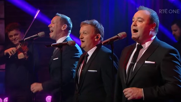 The Three Amigos perform 'Hand Me Down My Bible' on Late Late