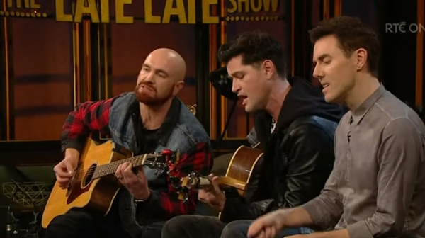 Watch: The Script go acoustic on The Late Late Show