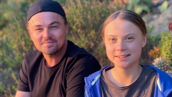Leonardo DiCaprio and Greta Thunberg. Image: Instagram/LeonardoDiCaprio