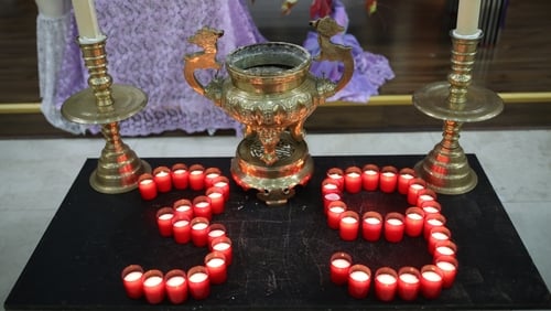The vigil was attended by more than 100 people at the Church of the Holy Name and Our Lady of the Sacred Heart in east London
