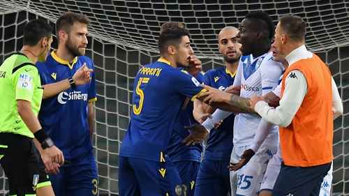 Mario Balotelli threatened to walk off the pitch after being racially abused by Verona fans earlier this month.
