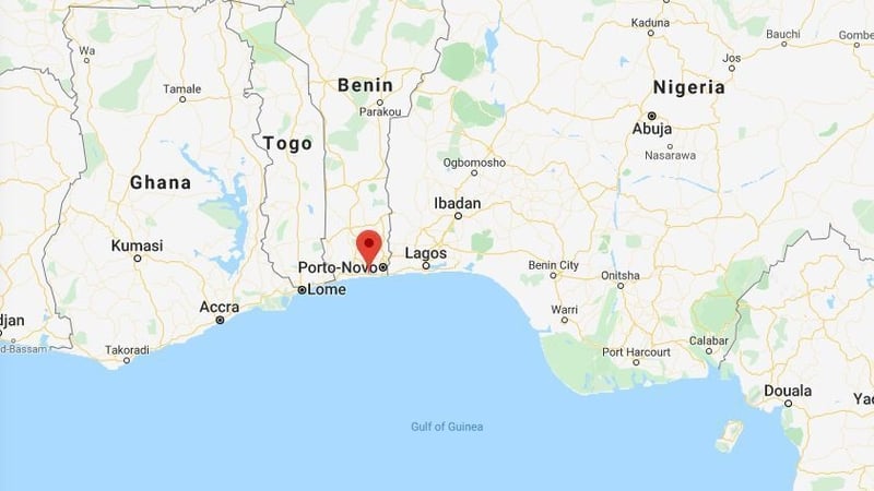 The remaining crew on the MV Bonita notified local authorities, and the vessel docked at the port city of Cotonou yesterday (Pic: Google Maps)