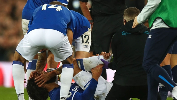sustained a potentially season-ending injury after being clipped by Son Heung-min and falling heavily on his right leg