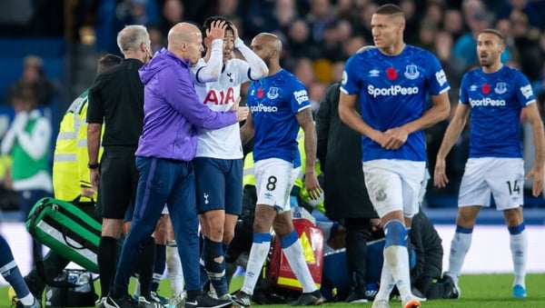Son reacts after seeing the extent of Andre Gomes' injury