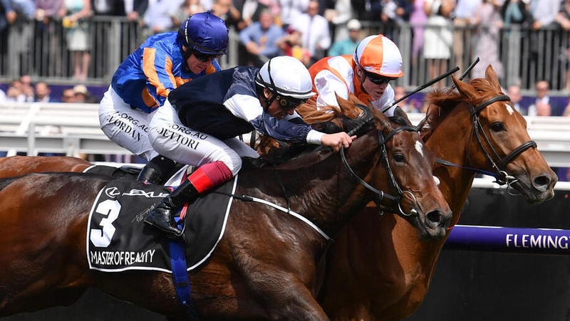 Craig Williams (R) rides Vow And Declare to victory ahead of Master of Reality (3)