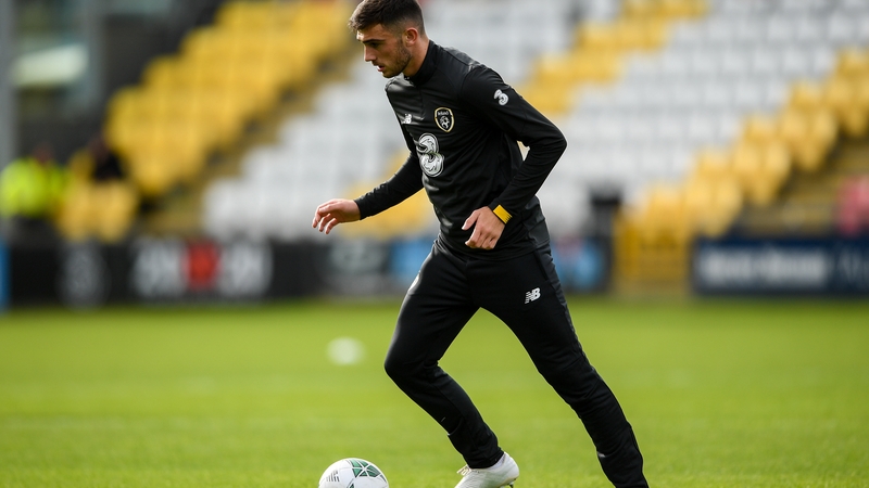 Troy Parrott training with Ireland's Under-21s