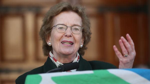 Mary Robinson was speaking after receiving the Tipperary International Peace Award