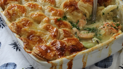 Smoked Haddock & Garden Pea Puff Pastry Pie