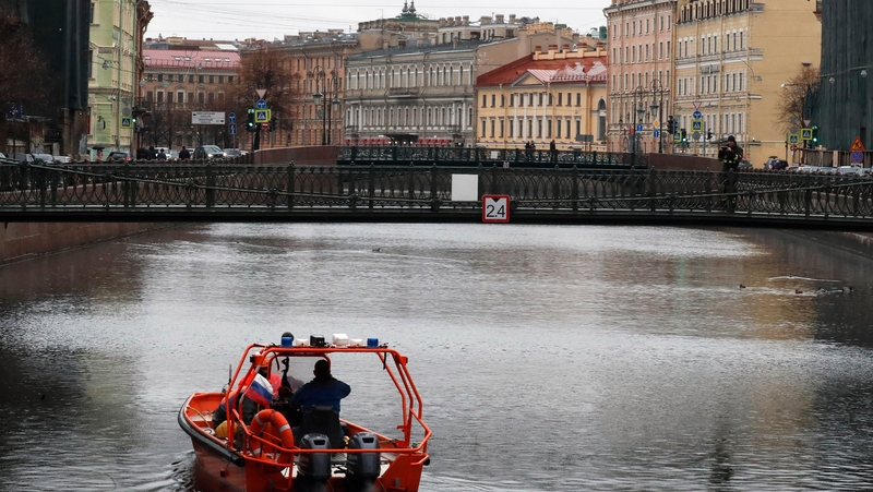 Police searched the River Moika for possible further remains