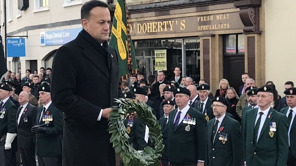 Leo Varadkar laid a wreath during the ceremony