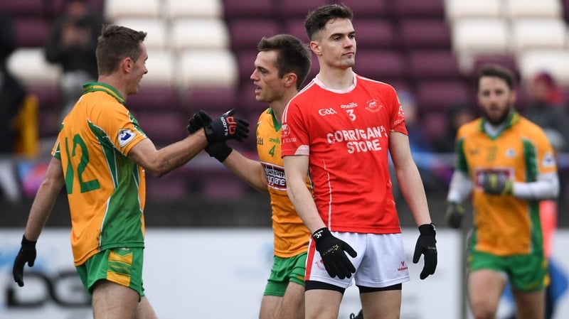 Liam Silke celebrates his second-half goal with Corofin team-mate Jason Leonard