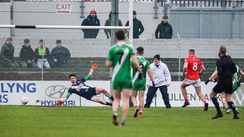Jordan Morrissey of Éire Óg scores the only goal of the game