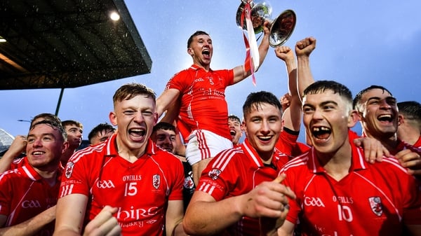 East Kerry captain Dan O'Donoghue and his team-mates