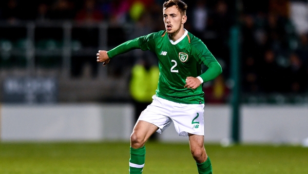 Lee O'Connor in action for Ireland against New Zealand last November