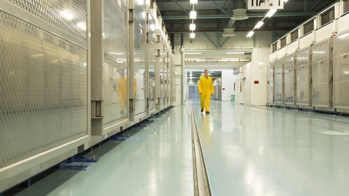 A photo made available by the Iran Atomic Energy Organization reportedly shows the inside of the Fordow nuclear facility
