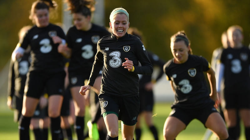 Denise O'Sullivan during Republic of Ireland training at Johnstown House in Enfield, Co Meath