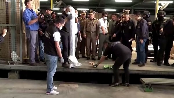 Crystal meth found hidden in treadmills in Thailand