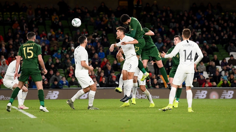 Derrick Williams scores for Ireland against New Zealand