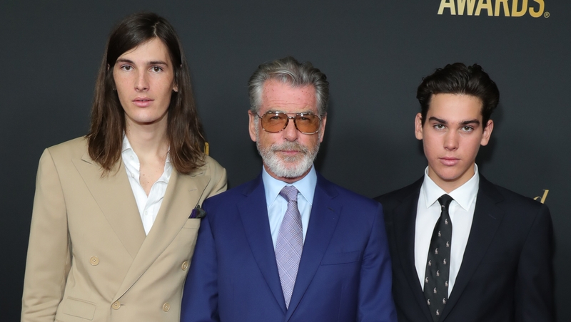 Dylan, Pierce and Paris Brosnan