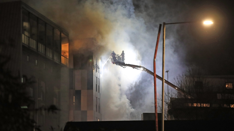 The blaze broke out late last night