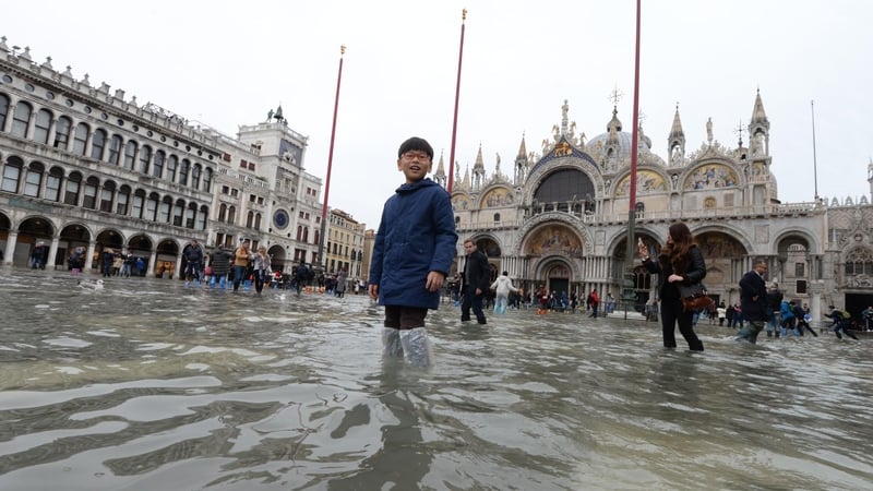 Venice is due to have high water of 160cm just after midday today