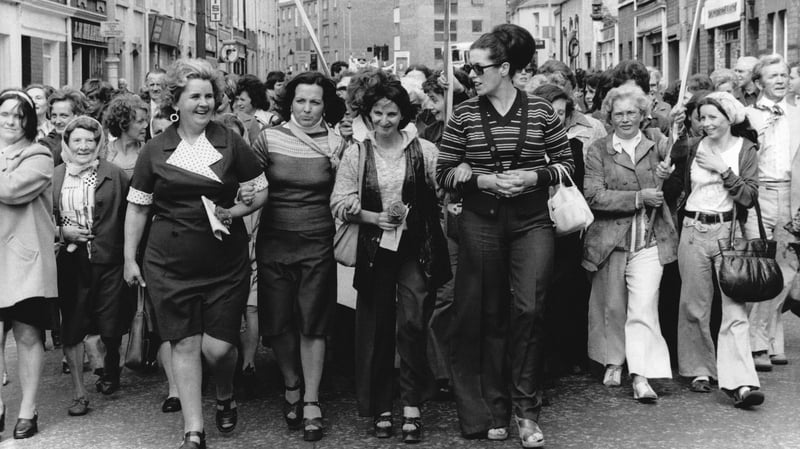 Derry women protesting in September 1976. Photo: Michel Artault Gamma-Rapho via Getty Images