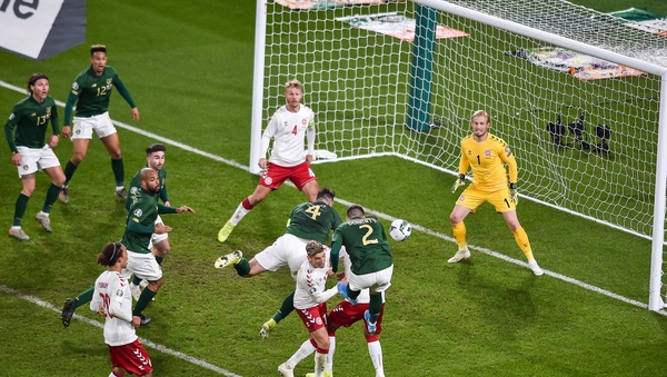 Matt Doherty heads home the Irish equaliser in the 85th minute
