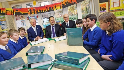 Richard Bruton, Leo Varadkar and David McCourt signed off on the plan in Laragh