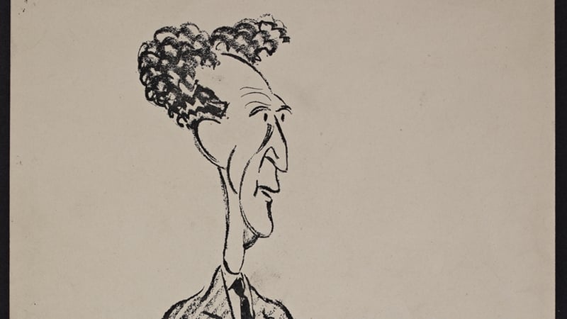 Desmond Fitzgerald, the First Dáil's Director of Propaganda, drawn by Ernest Forbes. Image courtesy of the National Library of Ireland