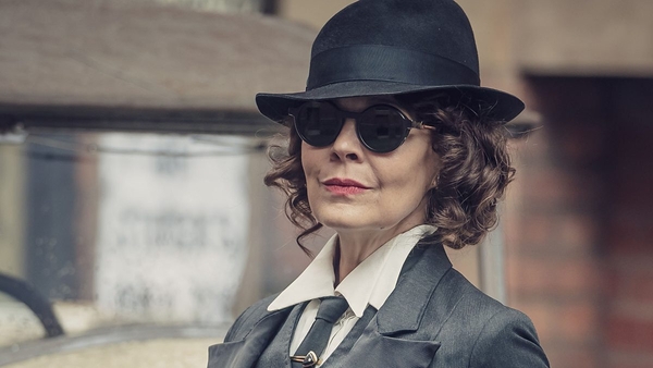Helen McCrory as Polly Gray in Peaky Blinders: "she dresses to kill (no pun intended) and makes the viewers rethink the term power dressing, all of this contributing to her iconic character."