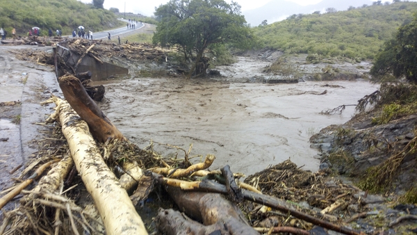 Rescue efforts have been delayed as roads have been cut off